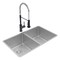Elkay 18 Gauge SS 31-1/2" x 18-1/2" x 9" Equal Double Bowl Undermount Sink and Faucet Kit with Drain ECTRU31179TFMC - alternate 4